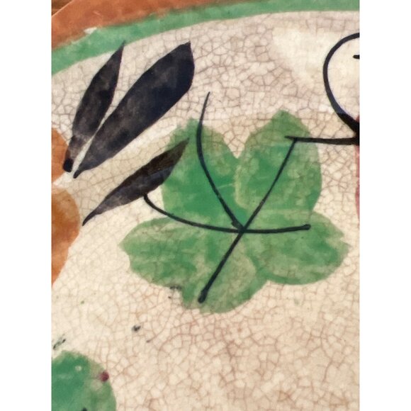 Vintage Octagonal Japanese Plate Hand Painted Floral Design Japan The Prinoon - Picture 3 of 5